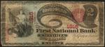 Emporia, Kansas. $2 1875. Fr. 390. The First NB. Charter #1915. Fine.