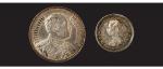 暹罗国王像大小银币二枚，近未使用