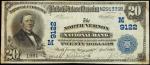 North Vernon, Indiana. $20 1902 Date Back. Fr. 644. The North Vernon NB. Charter #9122. Very Fine.