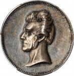 Undated (ca. 1862) Washington - Lincoln Medalet. Paquet P Obverse, Paquet Jackson Reverse. Silver. 1