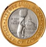 2000-W Library of Congress Bicentennial Bimetallic $10. Treasurer of the United States Anna Escobedo