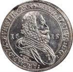 AUSTRIA. Taler, 1615-Co. Hall Mint. Maximilian. PCGS Genuine--Cleaning, AU Details Gold Shield.