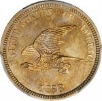 1858 Pattern Flying Eagle Cent. Judd-206, Pollock-242, Snow-PT16a. Rarity-5. Copper-Nickel. Plain Ed