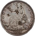 1877 Trade Dollar. Chopmarked (NGC).