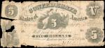 T-11. Confederate Currency. 1861 $5. Fine.