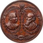 1888 Grover Cleveland Political Medal. DeWitt-GC 1888-16, var. Copper. Plain Edge. 32 mm. Mint State