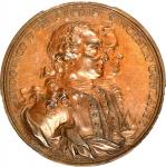 CUBA. Cuba - Great Britain - Spain. Capture of Morro Castle Bronze Medal, 1763. PCGS MS-62 Brown.