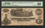 T-39. Confederate Currency. 1862 $100. PMG Very Fine 30.