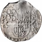 BOLIVIA. Cob 2 Reales, ND (1626-48)-P. Potosi Mint. Philip IV. NGC AU-50.