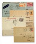 Laos, Pre-Independence Cover Collection, 1910-39, [1] 1910 10c postal history stationery envelope to