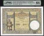 Banque de L Indochine, 100 piastres, ND (1936-39), serial number O.220 564, (Pick 51d, TBB B138d), i