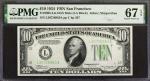 Fr. 2005-Lm. 1934 $10  Federal Reserve Mule Note. San Francisco. PMG Superb Gem Uncirculated 67 EPQ.