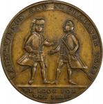 1741 Admiral Vernon Medal. Cartagena. Adams-Chao CAvo 4-F, M-G 225. Rarity-5. Pinchbeck. AU-55 (PCGS