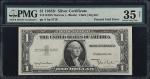 Fr. 1613N. 1935D $1 Silver Certificate. PMG Choice Very Fine 35 Net Repaired, Tear. Printed Fold Ove
