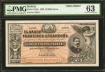 BOLIVIA. El Banco Francisco Argandona. 50 Bolivianos, 1893. P-S145s. Specimen. PMG Choice Uncirculat