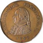 1792 (ca. 1860) William Idler Store Card. Musante GW-28, Baker-544A, Miller-Pa 211. Copper. MS-62 BN