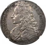 SWEDEN. Riksdaler, 1707-LC. Stockholm Mint. Karl XII (1697-1718). NGC AU-55.
