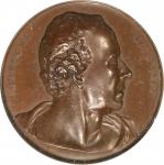 GREAT BRITAIN. John Bacon Bronze Medal, 1864. London Mint. NGC MS-64 Brown.