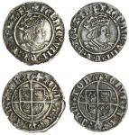 Henry VIII (1509-47), Halfgroats (2), both second coinage, Canterbury under Archbishop Warham, 1.27g