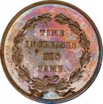 Undated (1859-1904) Time Increases His Fame Medal. By William Kneass and Anthony C. Paquet. Musante 
