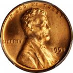 1951-D Lincoln Cent. MS-67 RD (PCGS).
