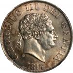 GREAT BRITAIN. 1/2 Crown, 1817. London Mint. George III. NGC MS-62.