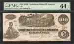 T-39. Confederate Currency. 1862 $100. PMG Choice Uncirculated 64 EPQ.