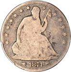 1874-CC Liberty Seated Half Dollar. Arrows. WB-2. Rarity-5. Good-4 (PCGS).