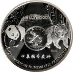 2016年中美钱币友好纪念熊猫银章 NGC PF 69 CHINA. Silver Medal, 2016. Panda Series, Sino-American Numismatic Friend