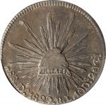 1829-Do RL年墨西哥鹰洋一圆银币。杜兰戈铸币厂。MEXICO. 8 Reales, 1829-Do RL. Durango Mint. PCGS Genuine--Cleaned, AU De