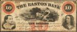 Easton, Pennsylvania. Easton Bank. May 10, 1859. $10. Very Fine.