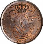 BELGIUM. 5 Centimes, 1853. Leopold I (1831-65). PCGS-66 BN Secure Holder.
