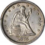 1875-S Twenty-Cent Piece. AU Details--Cleaned (PCGS).