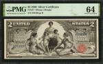 Fr. 247. 1896 $2 Silver Certificate. PMG Choice Uncirculated 64.