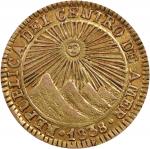 COSTA RICA. Contemporary Counterfeit Escudo, "1838-CR M". Imitating San Jose Mint. VERY FINE.
