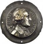 Undated George Washington Plaque. Nickel-Silver. 103 mm. About Uncirculated.