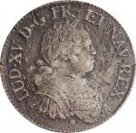 1724-G French Colonies Ecu. Poitiers Mint. Gadoury-320, Breen-Unlisted. Le Chameau Treasure. VF Deta