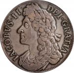 GREAT BRITAIN. Crown, 1686 Year SECVNDO. London Mint. James II. PCGS EF-45.