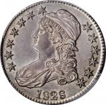 1828 Capped Bust Half Dollar. O-119. Rarity-3. Square Base 2, Small 8s and Letters. AU-53 (PCGS). CA