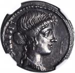 ROMAN REPUBLIC. Q. Servilius Caepio (M. Junius) Brutus. AR Denarius (3.86 gms), Rome Mint, ca. 54 B.