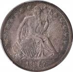 1847-O Liberty Seated Half Dollar. WB-16. Rarity-4. EF Details--Cleaning (PCGS).
