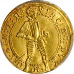 ITALY. Mantua. Ducat, ND (1595). Vincenzo I Gonzaga (1587-1612). PCGS Genuine--Cleaning, AU Details 