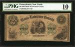 New Castle, Pennsylvania. Bank of Lawrence County. 1864. $2. PMG Very Good 10.