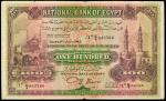 EGYPT. National Bank of Egypt. 100 Pounds, 1942. P-17. Fine-Very Fine.