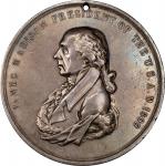 1809 James Madison Indian Peace Medal. Silver. First Size. Julian IP-5, Prucha-40. About Extremely F