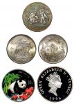 1980年中国奥林匹克委员会纪念银币15克古代足球等一组5枚 完未流通
