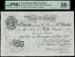 Bank of England, C. P. Mahon, £10, Birmingham, 24 December 1926, serial number 105/V 78148 black and