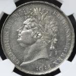 GREAT BRITAIN George IV ジョージ4世(1820~30) Crown 1822 NGC-AU Details “Cleaned“  洗浄 EF+
