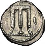Greek Coins, Bruttium, Kroton. AR Stater, 480-430 BC. HN Italy 2102. SNG ANS 276. 7.8 g.  20.5 mm.  