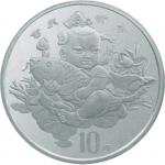 1997中国传统吉祥图案10元纪念银币，加厚版，共计十枚